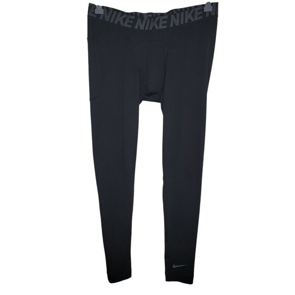 Nike Dri-fit Black Athletic Tights Pants Size Large - Picture 1 of 7